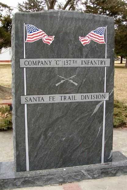 COMPANY “C” 137TH INFANTRY SANTA FE TRAIL DIVISION MEMORIAL FRONT