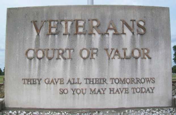 VETERANS COURT OF VALOR MEMORIAL DEDICATION STONE