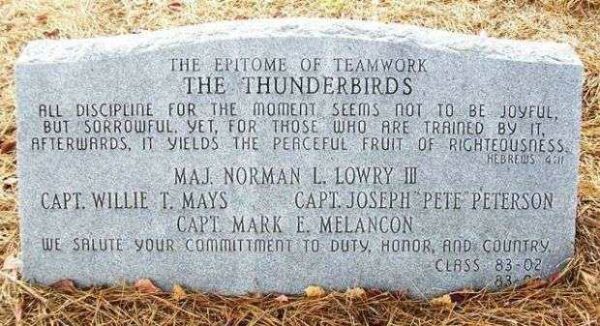 THE THUNDERBIRDS MEMORIAL