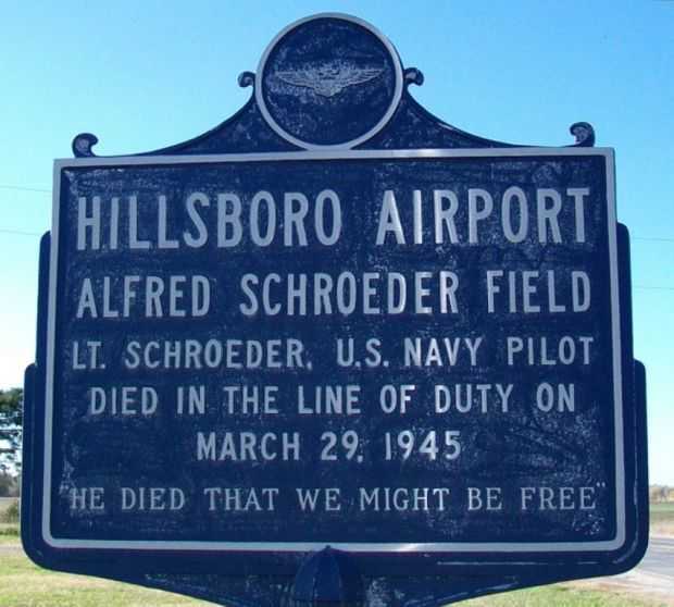 HILLSBORO AIRPORT WAR MEMORIAL MARKER