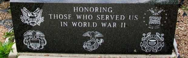 ST. CATHERINE’S CATHOLIC CHURCH WORLD WAR II MEMORIAL DEDICATION STONE