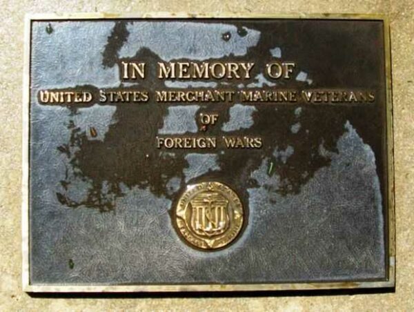 UNITED STATES MERCHANT MARINE VETERANS OF FOREIGN WARS MEMORIAL PLAQUE