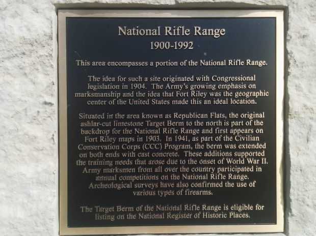 NATIONAL RIFLE RANGE MEMORIAL PLAQUE