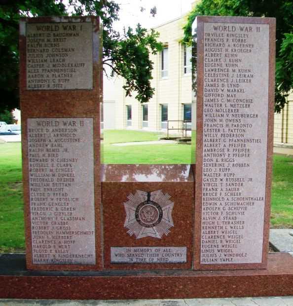 HAYS WAR VETERANS MEMORIAL LEFT STONES