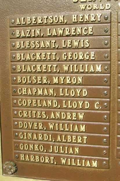 AMERICAN LEGION POST 182 MEMORIAL PLAQUE A