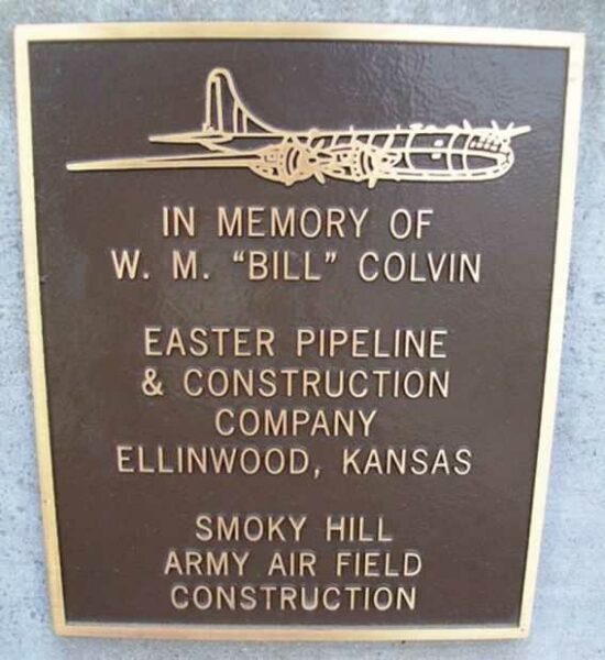 W. M. “BILL” COLVIN WAR MEMORIAL PLAQUE