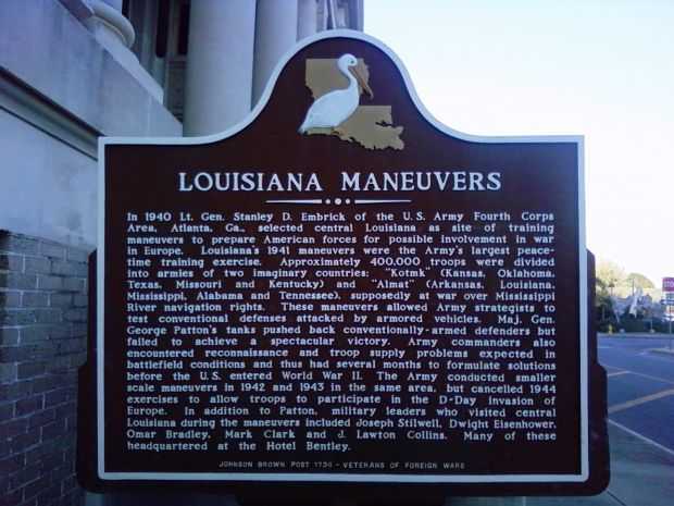 LOUISIANA MANEUVERS MEMORIAL MARKER