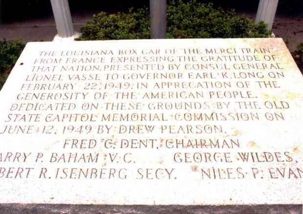BATON ROUGE MERCI TRAIN MEMORIAL STONE