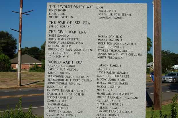 BUNKIE WAR VETERANS MEMORIAL PANEL A