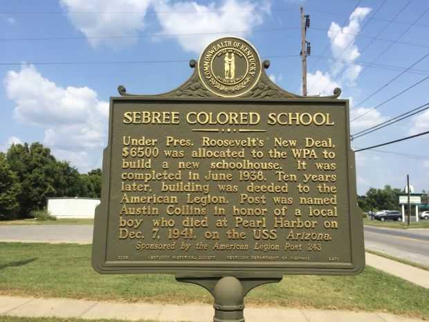 SEBREE COLORED SCHOOL MEMORIAL MARKER