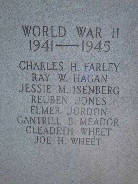 FOUNTAIN RUN WORLD WARS MEMORIAL STONE B