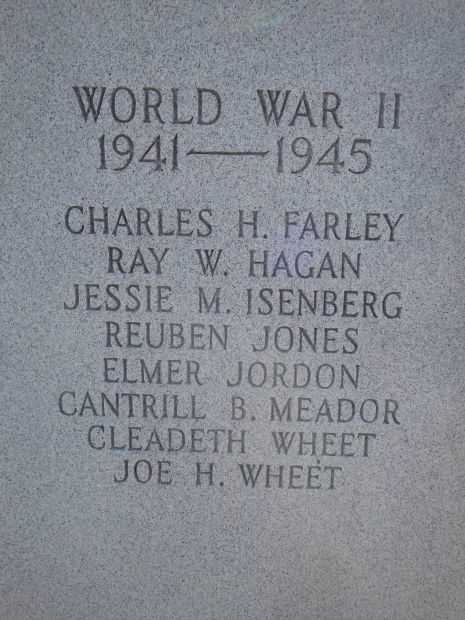 FOUNTAIN RUN WORLD WARS MEMORIAL STONE B