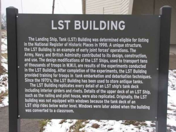 LST BUILDING MEMORIAL MARKER