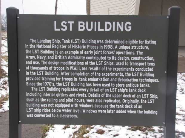 LST BUILDING MEMORIAL MARKER