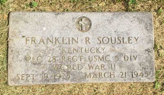 FRANKLIN R SOUSLEY MEMORIAL CEMETERY STONE