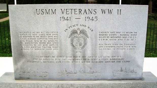 USMM VETERANS WWII MEMORIAL FRONT