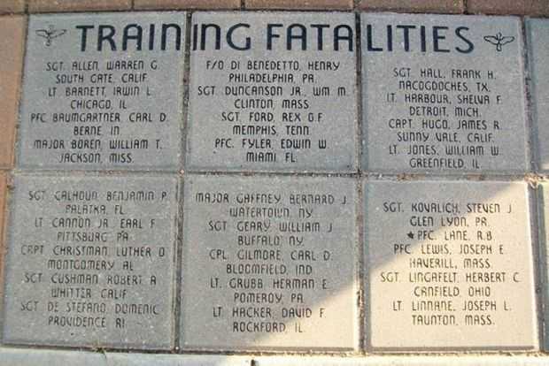 TRAINING FATALITIES WAR MEMORIAL PAVERS