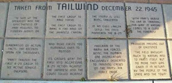 TAKEN FROM TAILWIND DECEMBER 22, 1945 MEMORIAL PAVERS