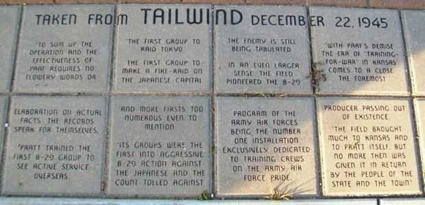 TAKEN FROM TAILWIND DECEMBER 22, 1945 MEMORIAL PAVERS