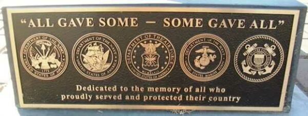 B-29 ALL VETERANS MEMORIAL PLAQUE A