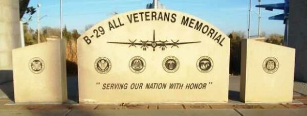 B-29 ALL VETERANS MEMORIAL ENTRANCE STONE