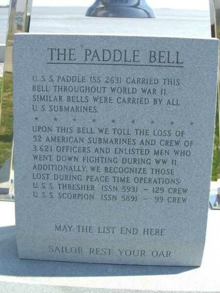THE PADDLE BELL MEMORIAL DEDICATION STONE