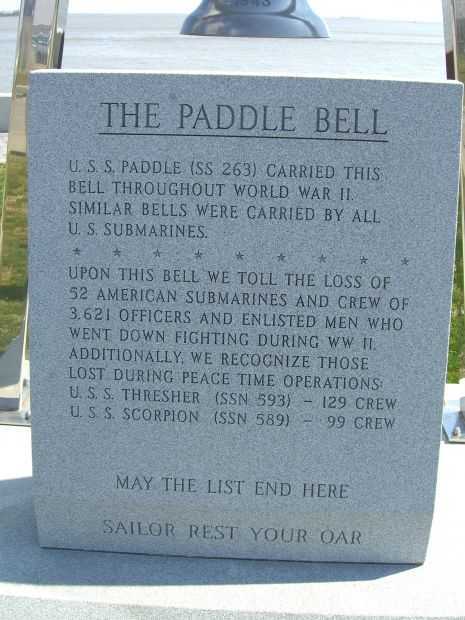 THE PADDLE BELL MEMORIAL DEDICATION STONE