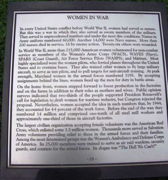 MARYLAND WORLD WAR II MEMORIAL PLAQUE R
