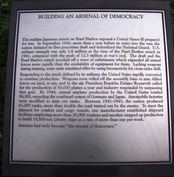 MARYLAND WORLD WAR II MEMORIAL PLAQUE F