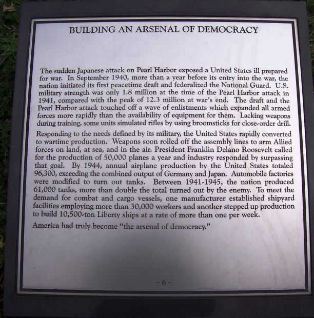 MARYLAND WORLD WAR II MEMORIAL PLAQUE F