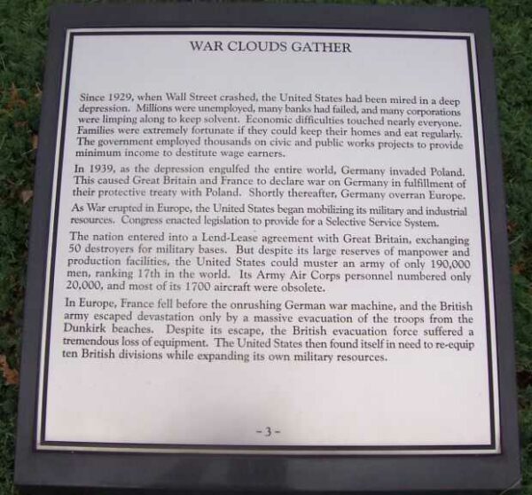 MARYLAND WORLD WAR II MEMORIAL PLAQUE C