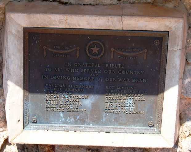 SACRED HEART CATHOLIC CHURCH GROTTO MEMORIAL PLAQUE
