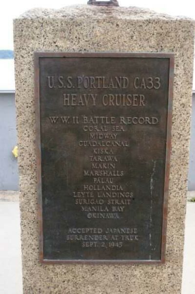 U.S.S. PORTLAND CA33 WAR MEMORIAL
