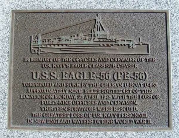 U.S.S. EAGLE-56 (PE-56) WAR MEMORIAL PLAQUE