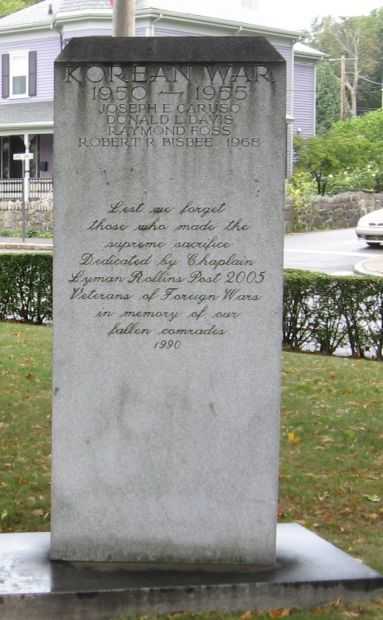 MARBLEHEAD WORLD WAR II-KOREAN WAR MEMORIAL RIGHT STONE