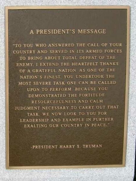 GLOUCESTER WWII MEMORIAL PLAQUE N