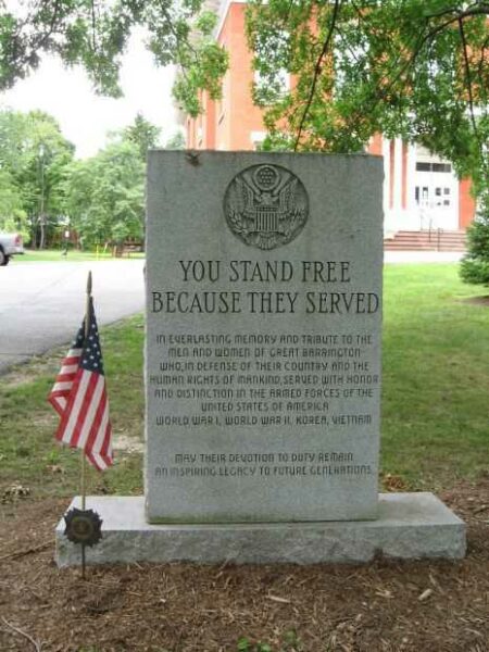 YOU STAND FREE BECAUSE THEY SERVED WAR MEMORIAL