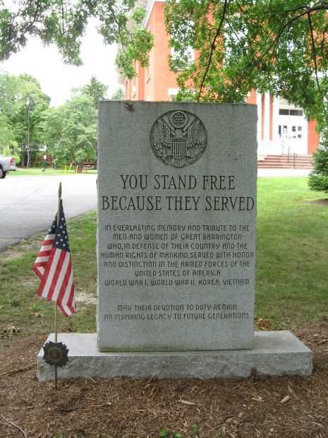 YOU STAND FREE BECAUSE THEY SERVED WAR MEMORIAL