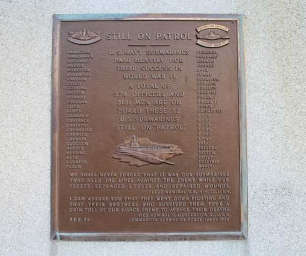 U.S. SUBMARINES STILL ON PATROL MEMORIAL PLAQUE A