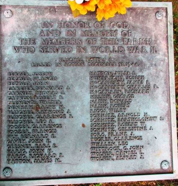 ST. ANGELA MERICI PARISH MEMORIAL PLAQUE
