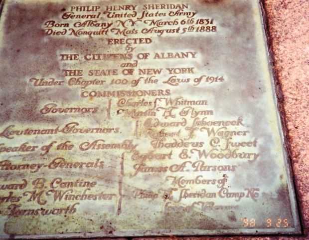 GENERAL PHILIP HENRY SHERIDAN EQUESTRIAN MEMORIAL PLAQUE