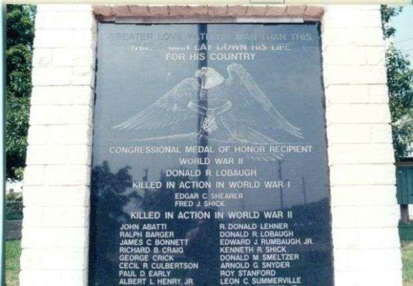 DONALD R. LOBAUGH MEDAL OF HONOR WAR MEMORIAL