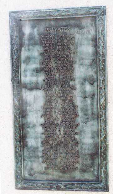 DOVER SPANISH AMERICAN WAR MEMORIAL PLAQUE C
