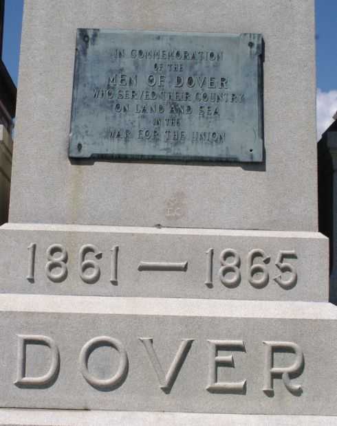 DOVER CIVIL WAR MEMORIAL PLAQUE A