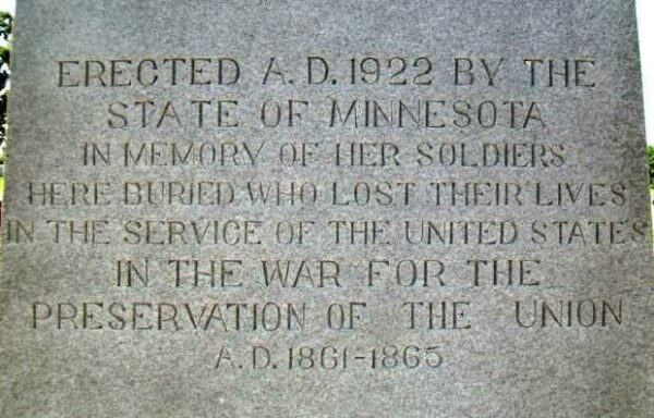 MINNESOTA CIVIL WAR MEMORIAL DEDICATION STONE