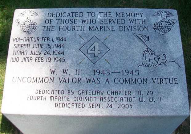 THE FOURTH MARINE DIVISION WAR MEMORIAL