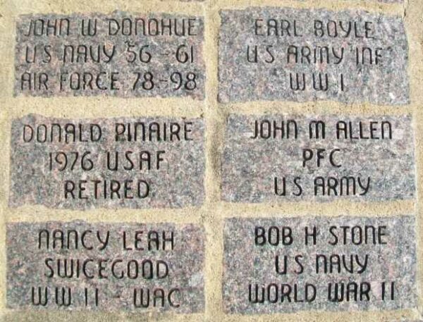 WEAUBLEAU VETERANS MEMORIAL PAVERS D