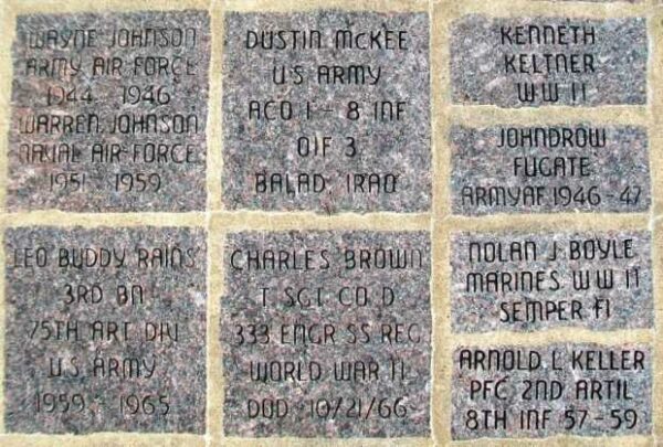 WEAUBLEAU VETERANS MEMORIAL PAVERS B