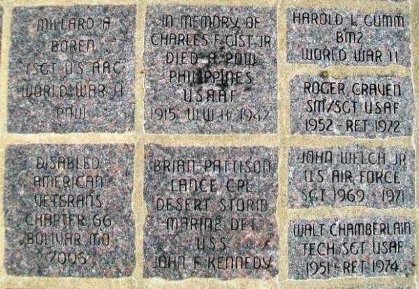 WEAUBLEAU VETERANS MEMORIAL PAVERS A