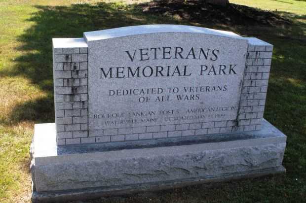 WATERVILLE VETERANS MEMORIAL PARK DEDICATION STONE